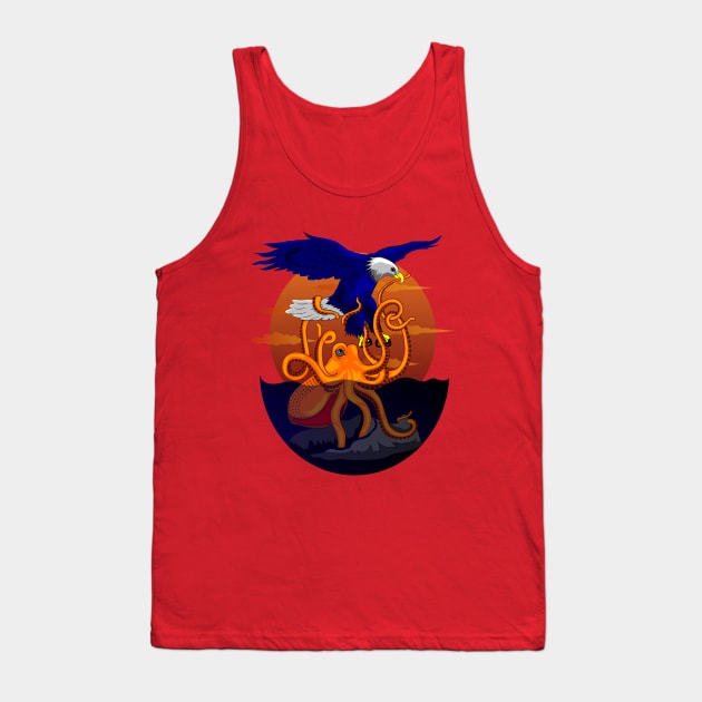 eagle vs octopus Tank Top by sensielong